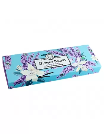 SABONETE NATURAL GIORNO BAGNO KIT LAVANDA & VANILLA COM 3 UNIDADES 100G (CADA)