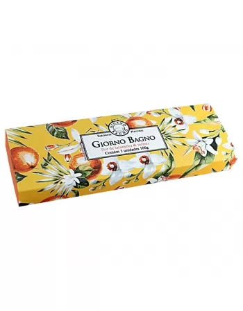 SABONETE NATURAL GIORNO BAGNO KIT FLOR DE LARANJEIRA & VETIVER COM 3 UNIDADES 100G (CADA)