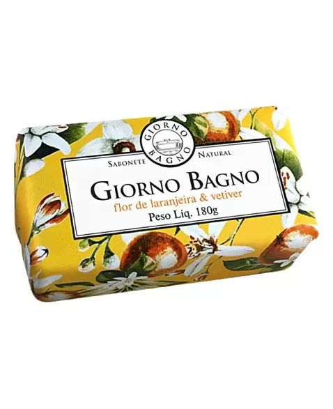 SABONETE NATURAL GIORNO BAGNO FLOR DE LARANJEIRA & VETIVER 180G