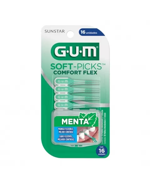 SOFT-PICKS G.U.M CONFORT FLEX MENTA C/16 UNIDADES