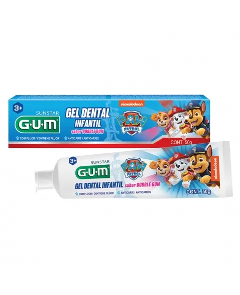 GEL DENTAL INFANTIL G.U.M PATRULHA CANINA BUBBLE GUM 50G
