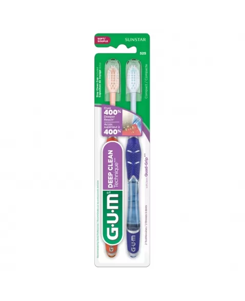 ESCOVA DENTAL G.U.M DEEP CLEAN TECHNIQUE 525 SOFT PACK C/2 UNIDADES