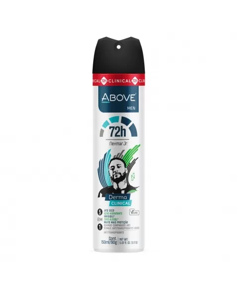 ANTITRANSPIRANTE AEROSSOL ABOVE NEYMAR JR MEN DERMA CLINICAL 150ML / 90G