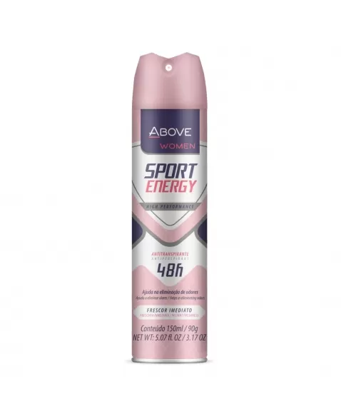 ANTITRANSPIRANTE AEROSSOL ABOVE WOMEN HIGH PERFORMANCE SPORT ENERGY 150ML / 90G