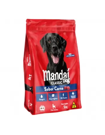 RAÇÃO SECA MANDAÍ DOG CLASSIC CÃES ADULTOS SABOR CARNE 1KG