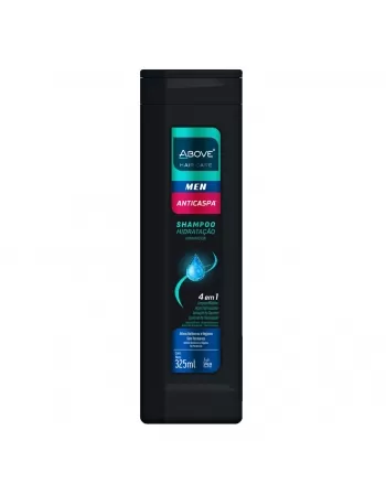 SHAMPOO ABOVE MEN ANTICASPA HIDRATAÇÃO 4EM1 325 ML