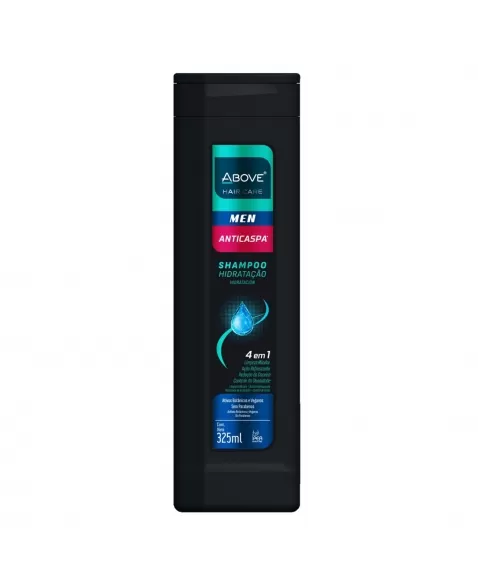 SHAMPOO ABOVE MEN ANTICASPA HIDRATAÇÃO 4EM1 325 ML