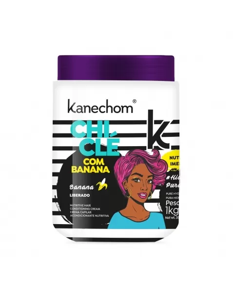 MÁSCARA CAPILAR KANECHOM CHICLÉ COM BANANA NUTRIÇÃO IMEDIATA 1KG