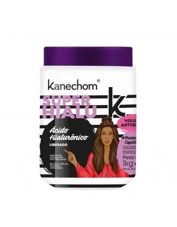 MÁSCARA CAPILAR KANECHOM SUPER HIALU COM ÁCIDO HIALURÔNICO VOLUME ANTIQUEBRA 1KG