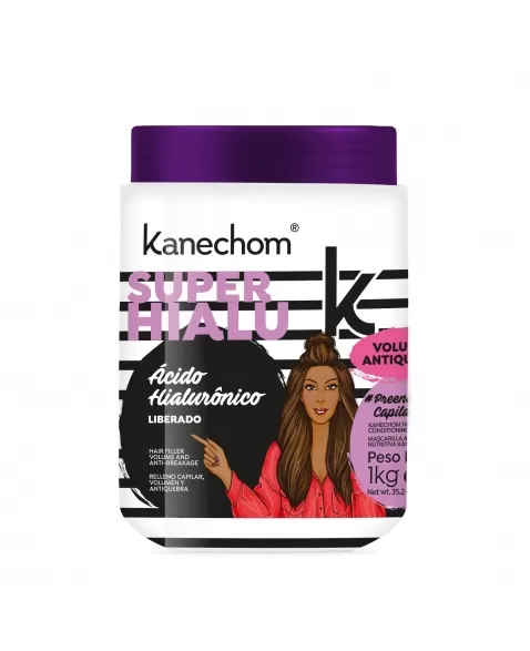 MÁSCARA CAPILAR KANECHOM SUPER HIALU COM ÁCIDO HIALURÔNICO VOLUME ANTIQUEBRA 1KG