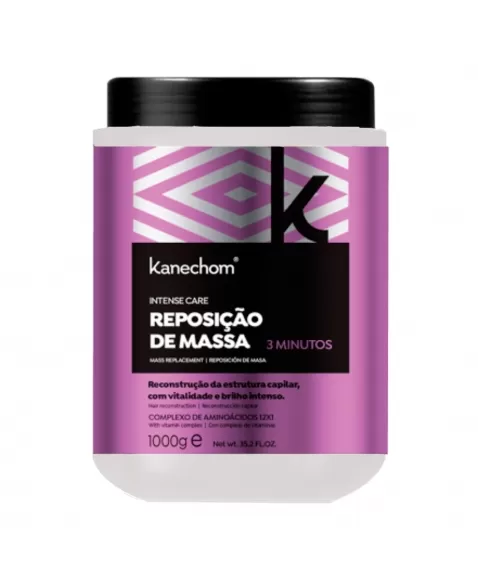 MÁSCARA TRATAMENTO CAPILAR KANECHOM INTENSE CARE REPOSIÇÃO DE MASSA 1KG