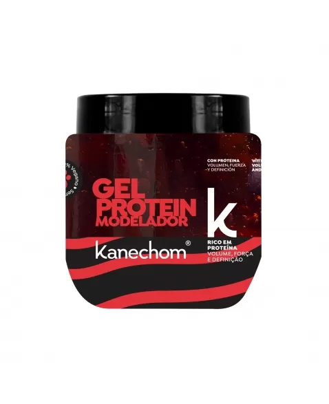 GEL PROTEIN MODELADOR KANECHOM VOLUME, FORÇA E DEFINIÇÃO 230G (VERMELHO)