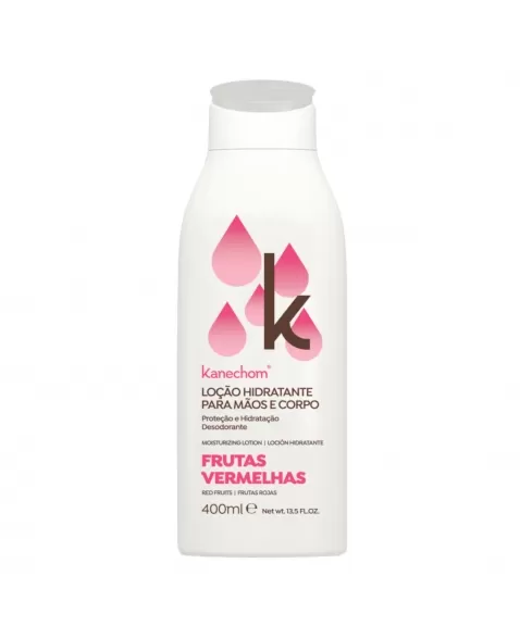 LOÇÃO HIDRATANTE KANECHOM PARA MÃOS E CORPO FRUTAS VERMELHAS 400ML