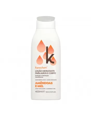 LOÇÃO HIDRATANTE KANECHOM PARA MÃOS E CORPO AMÊNDOAS E MEL 400ML