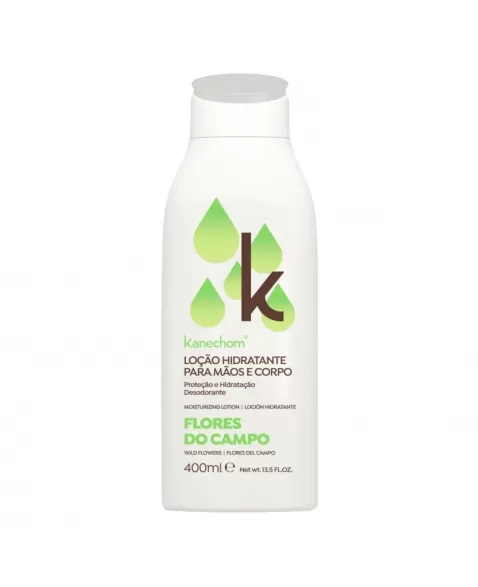 LOÇÃO HIDRATANTE KANECHOM PARA MÃOS E CORPO FLORES DO CAMPO 400ML