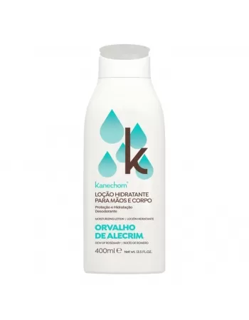 LOÇÃO HIDRATANTE KANECHOM PARA MÃOS E CORPO ORVALHO E ALECRIM 400ML