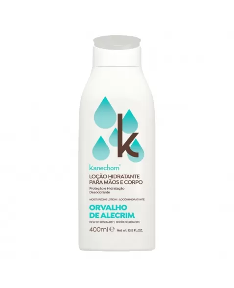 LOÇÃO HIDRATANTE KANECHOM PARA MÃOS E CORPO ORVALHO E ALECRIM 400ML
