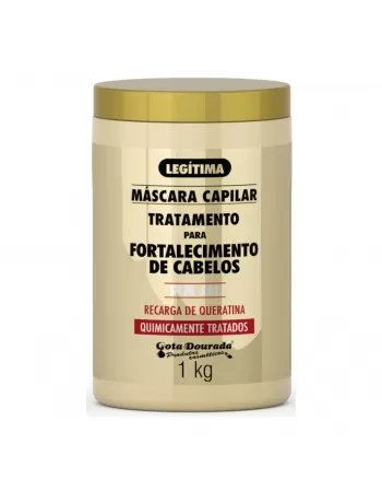 MÁSCARA GOTA DOURADA FORTALECIMENTO QUIMICAMENTE TRATADOS 1KG