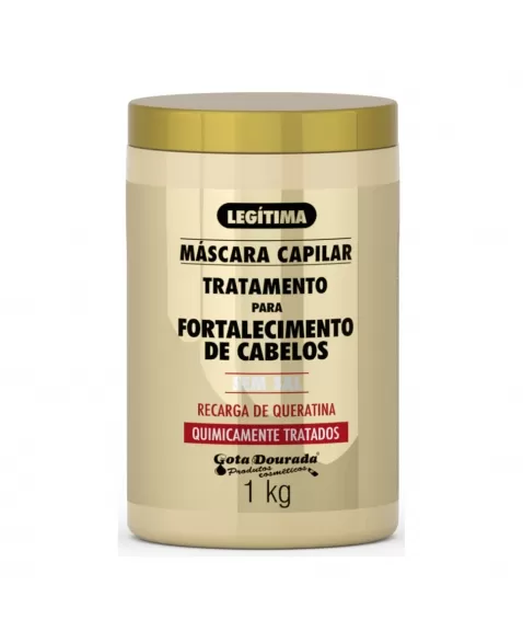 MÁSCARA GOTA DOURADA FORTALECIMENTO QUIMICAMENTE TRATADOS 1KG
