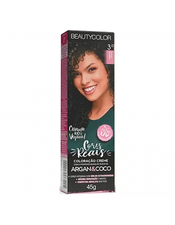 COLORAÇÃO CREME BEAUTY COLOR 3.0 CASTANHO ESCURO