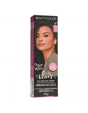 COLORAÇÃO CREME BEAUTY COLOR 4.0 CASTANHO NATURAL