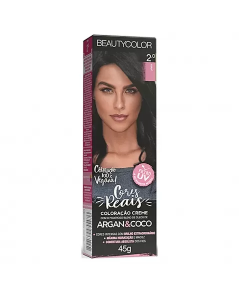 COLORAÇÃO CREME BEAUTY COLOR 2.0 PRETO