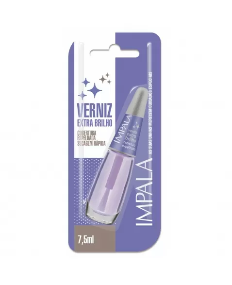 ESMALTE PARA UNHAS IMPALA BLISTER EXTRA BRILHO VERNIZ 7,5ML