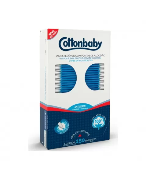 HASTES FLEXÍVEL CONTTONABABY C/150 UNIDADES