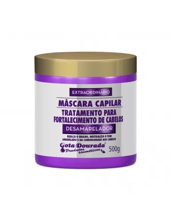 MÁSCARA GOTA DOURADA FORTALECIMENTO DESAMARELADOR 500G