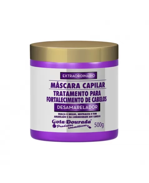 MÁSCARA GOTA DOURADA FORTALECIMENTO DESAMARELADOR 500G