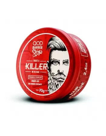 QOD BARBER SHOP POMADA CAPILAR KILLER 70G FIXAÇÃO ALTA