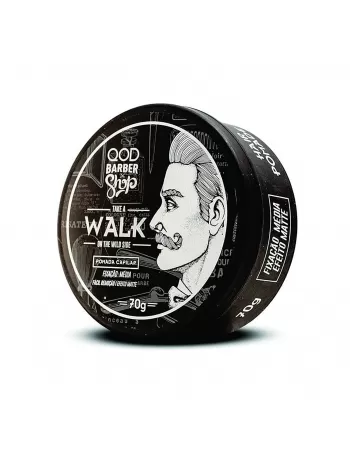 QOD BARBER SHOP POMADA CAPILAR WALK 70G FIXAÇÃO MÉDIA