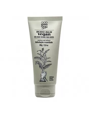 QOD BARBER SHOP BEARD BALM VEGAN 80G HIDRATAÇÃO E SUAVIDADE