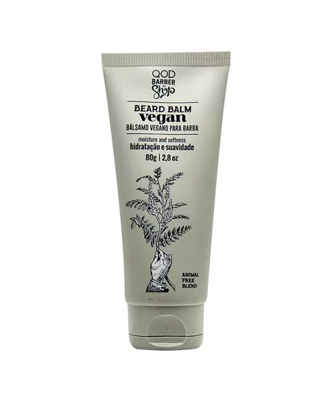 QOD BARBER SHOP BEARD BALM VEGAN 80G HIDRATAÇÃO E SUAVIDADE