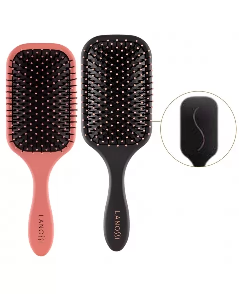 ESCOVA PARA CABELO LANOSSI RAQUETE QUADRADA MÉDIA C/1 UNIDADE (LS0003)