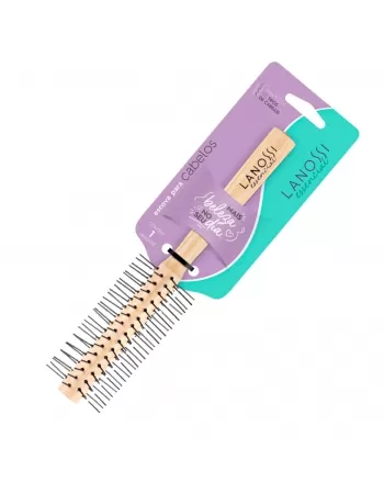 ESCOVA PARA CABELO LANOSSI ESSENCIAL MADEIRA FIO ÚNICO C/1 UNIDADE (LS0054)